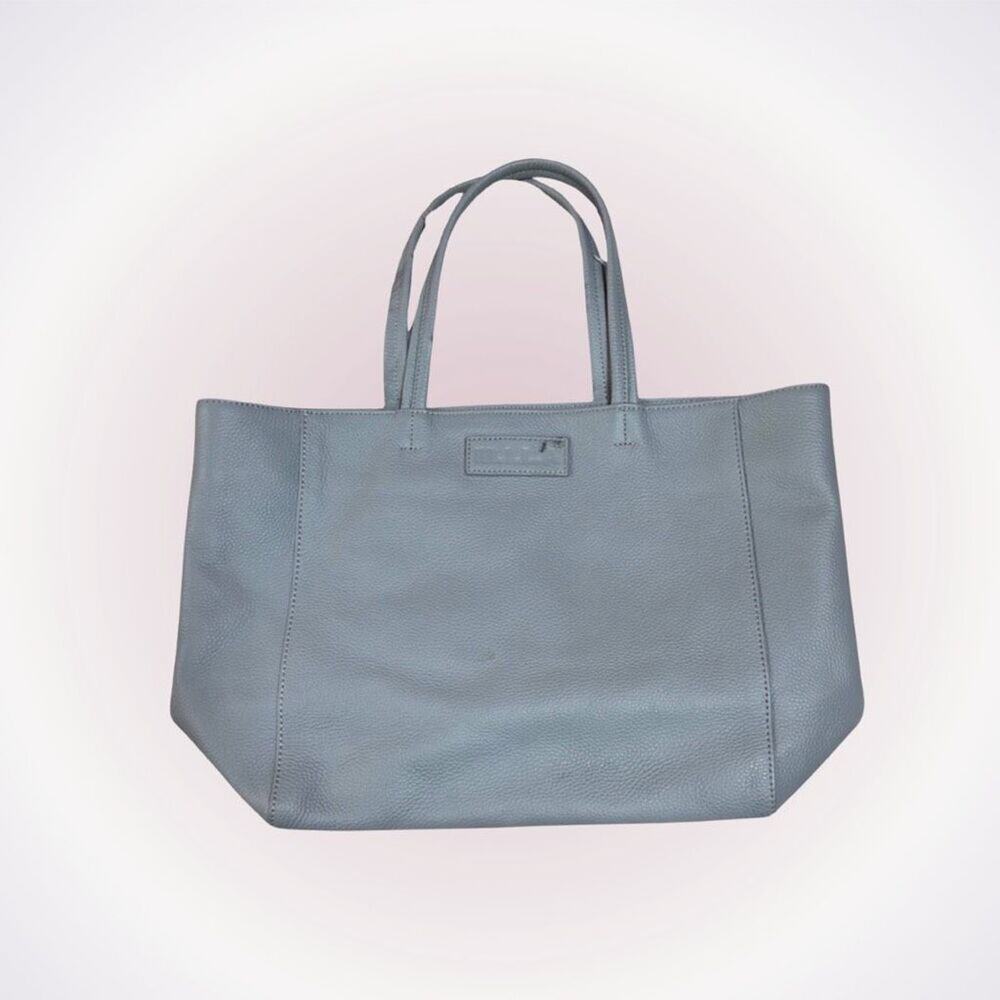 M.I.L.A. "Shark Gray" Leather Shoulder Tote | Sz OS
